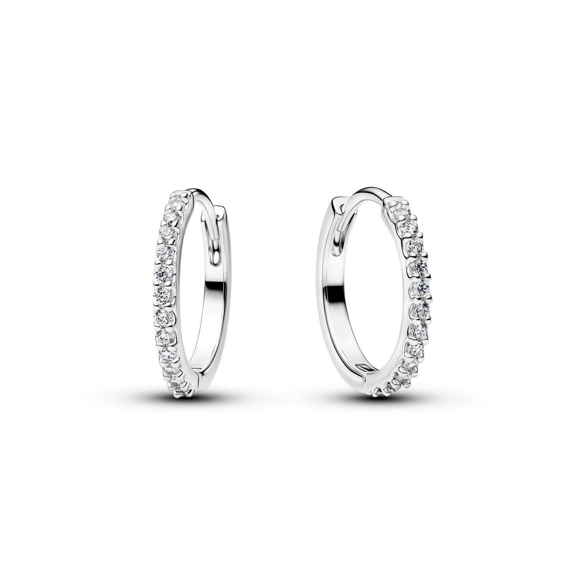 Pandora Timeless 925 Sterling Silver Sparkling Mini Hoop Earrings 294649C01