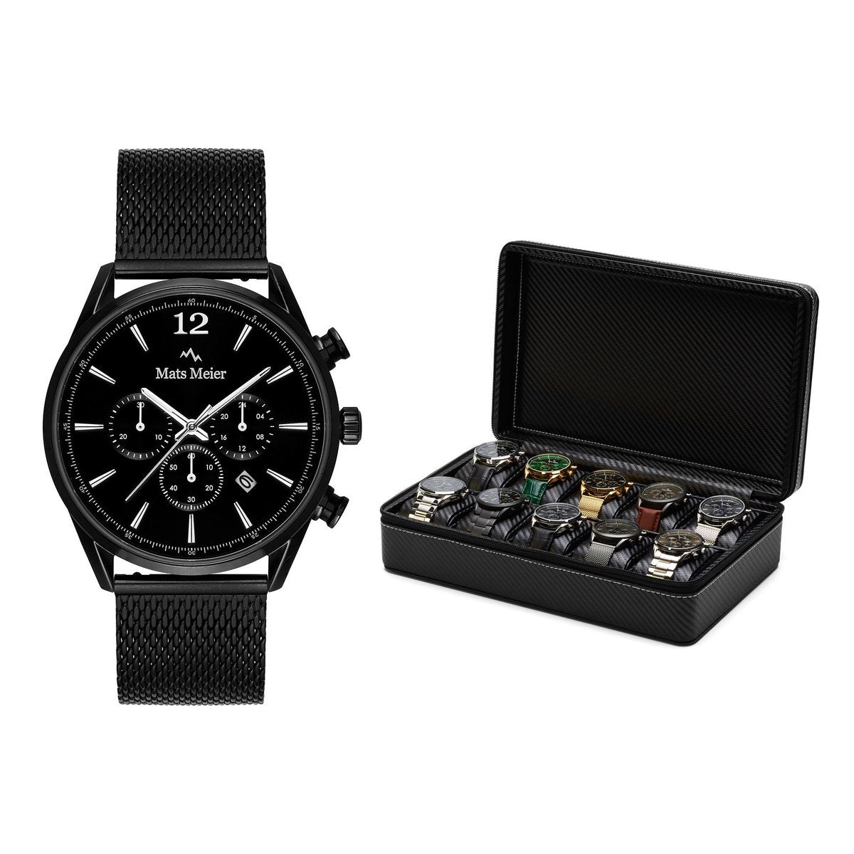 Mats Meier Grand Combin Montre avec Boîte à Montre Noire MM90020-zoom-1