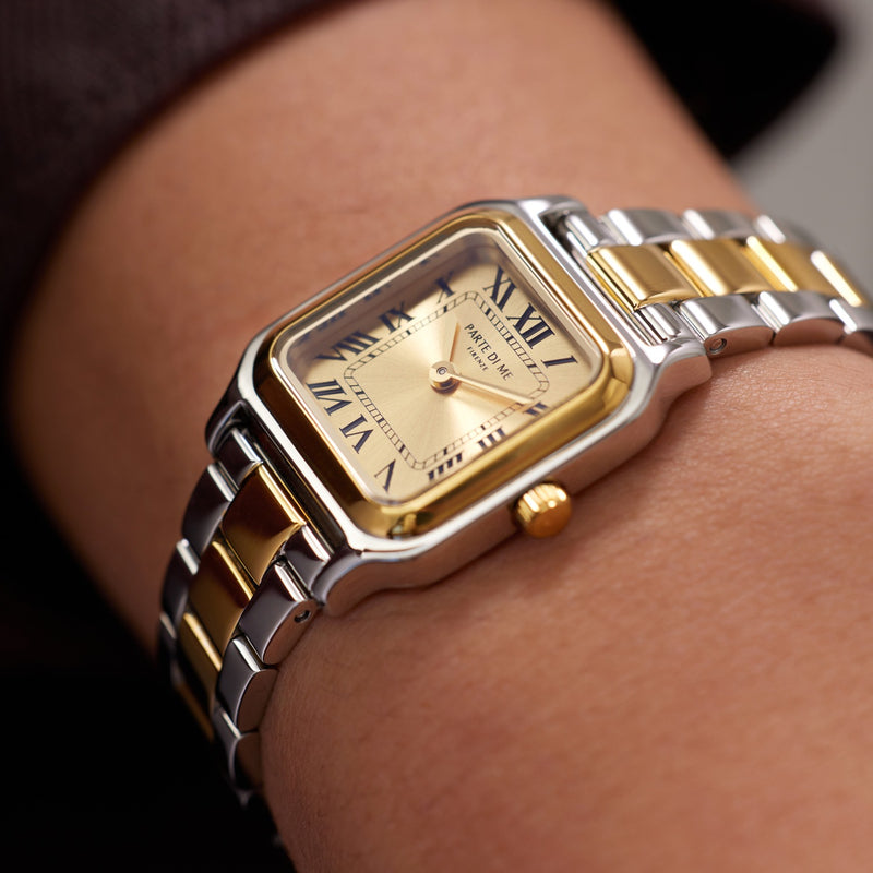Parte di Me Orologio rectangular ladies watch silver and gold coloured PDM09038-zoom-