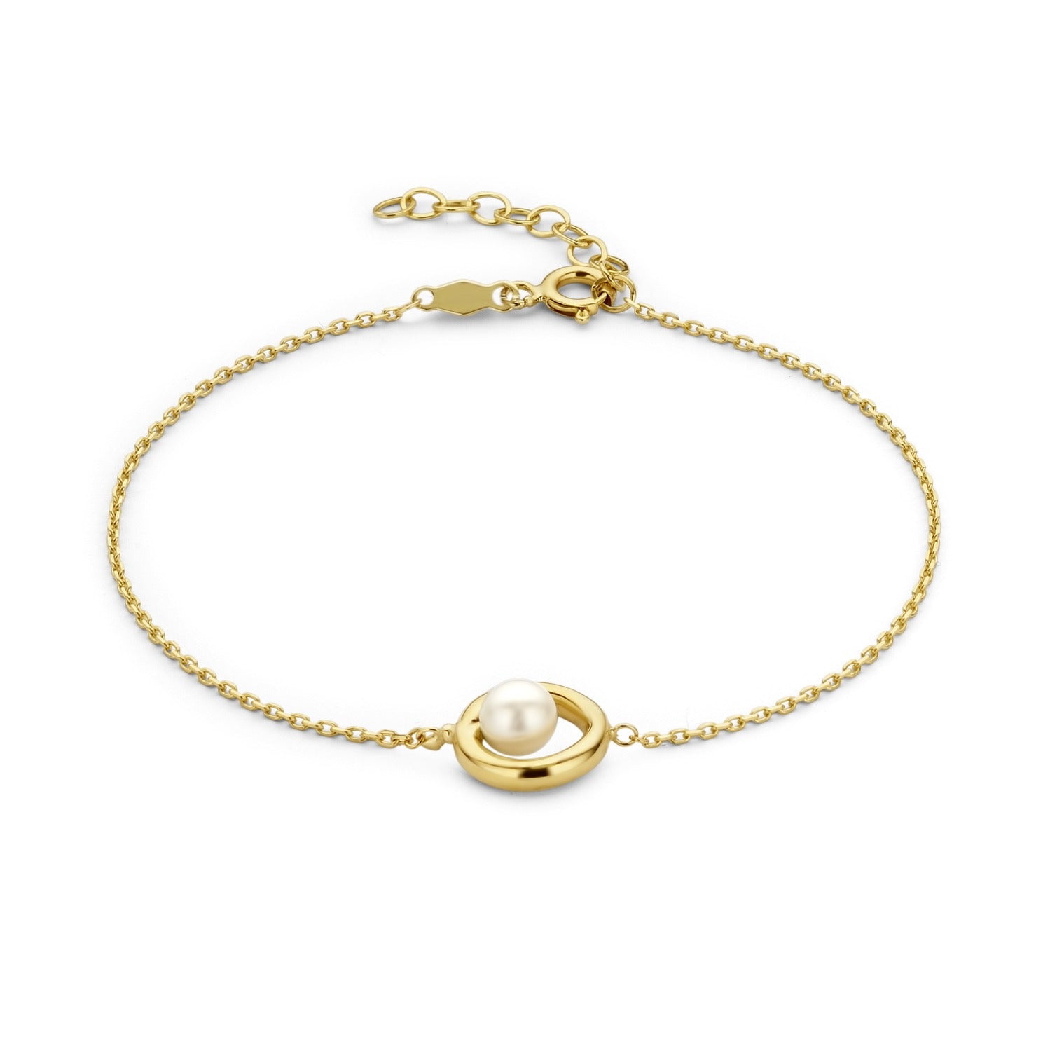Beloro Jewels Regalo d'Amore 9 karat gold necklace and bracelet gift set with pearl BO90018