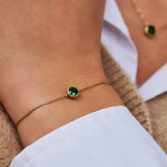 Violet Hamden Venus 925 Sterling Silver Gold-coloured BraceletwithBirthstone VH320010-MAR