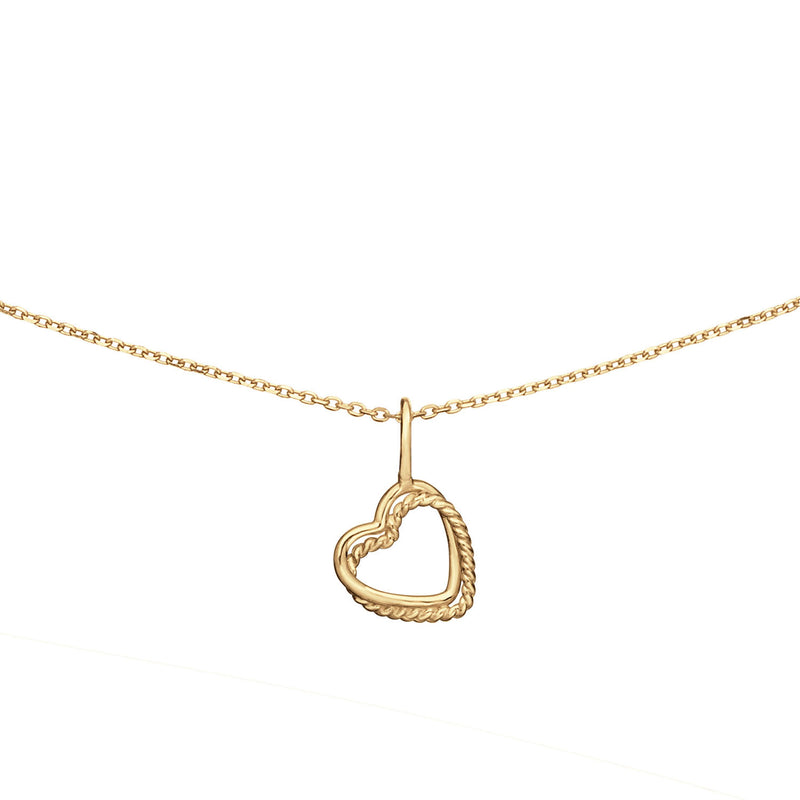 Jackie Gold Twisted Heart Collier En Or 14 Carats 585 JKN25.442-zoom-