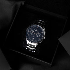 Mats Meier Mont Vélan Chrono Black/Silver Coloured Watch MM10004