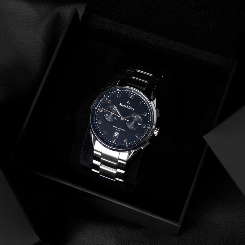 Mats Meier Mont Vélan Hommes Montre Argent MM10004-zoom-