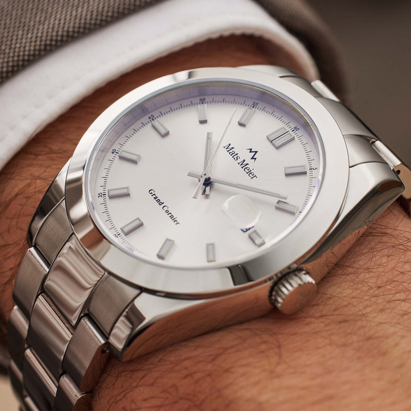Mats Meier Grand Cornier Hommes Montre Argent MM00513-zoom-