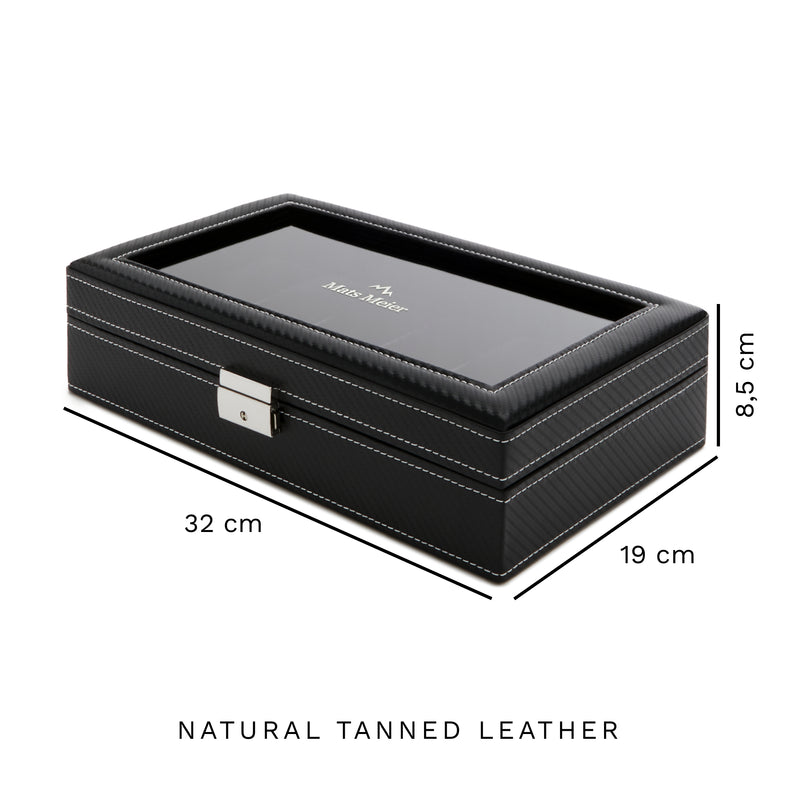 Mats Meier Mont Fort Hommes Boîte à Montres Noir MM-Watchbox-1909-zoom-