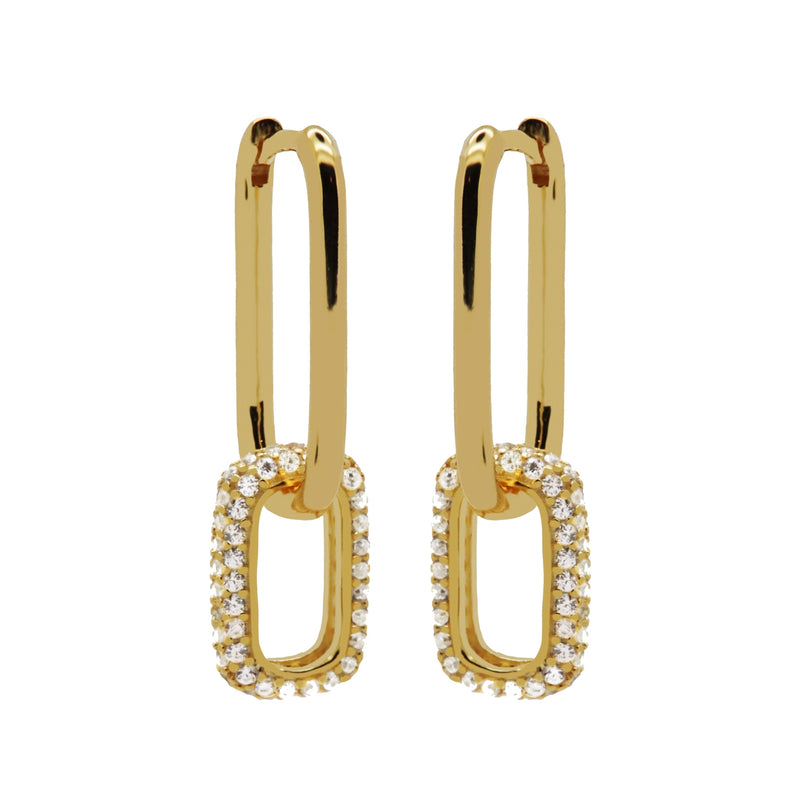 Karma Hoops Femmes Créoles Or H232GP-zoom-