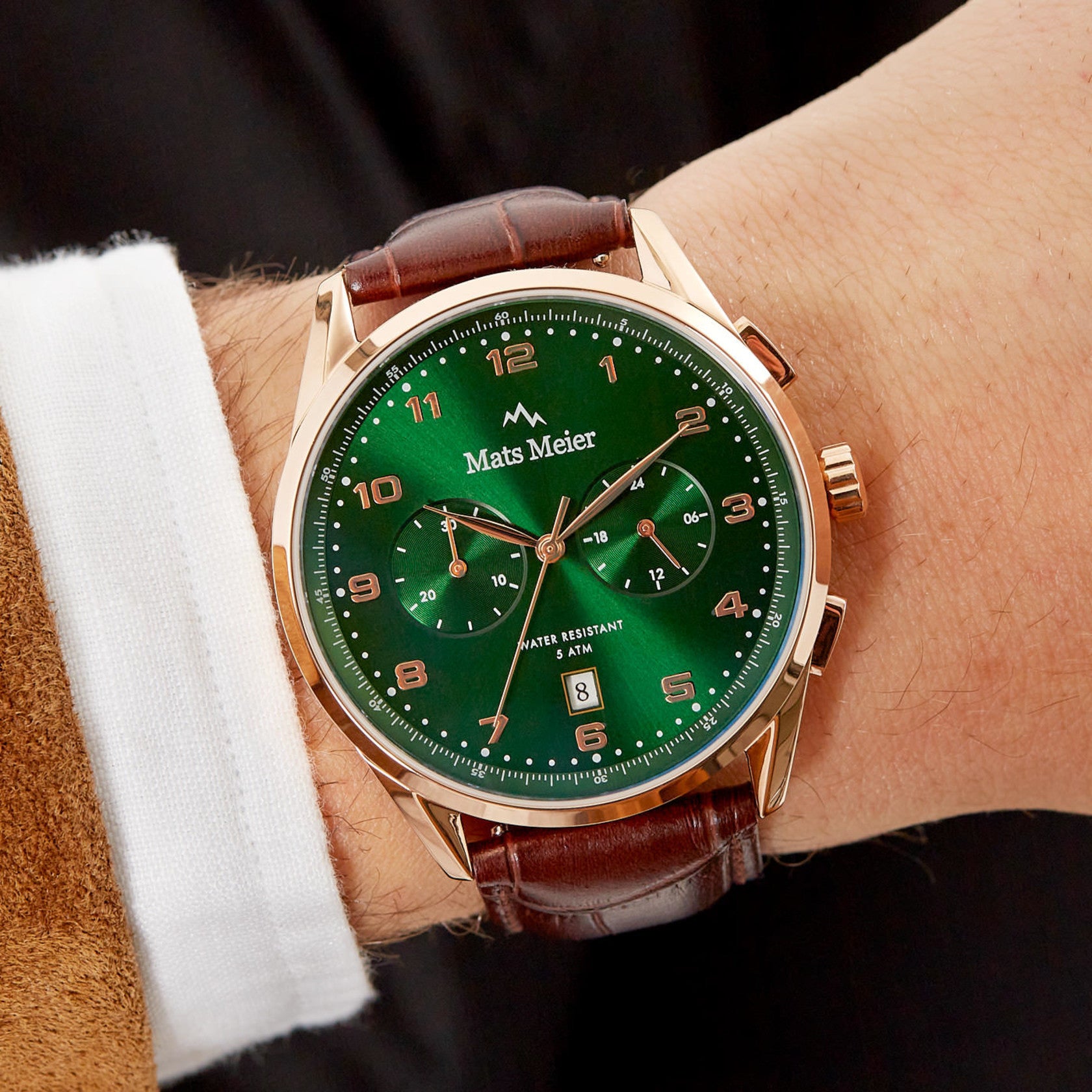 Mats Meier Mont Vélan Chrono Green/Brown Watch MM10002
