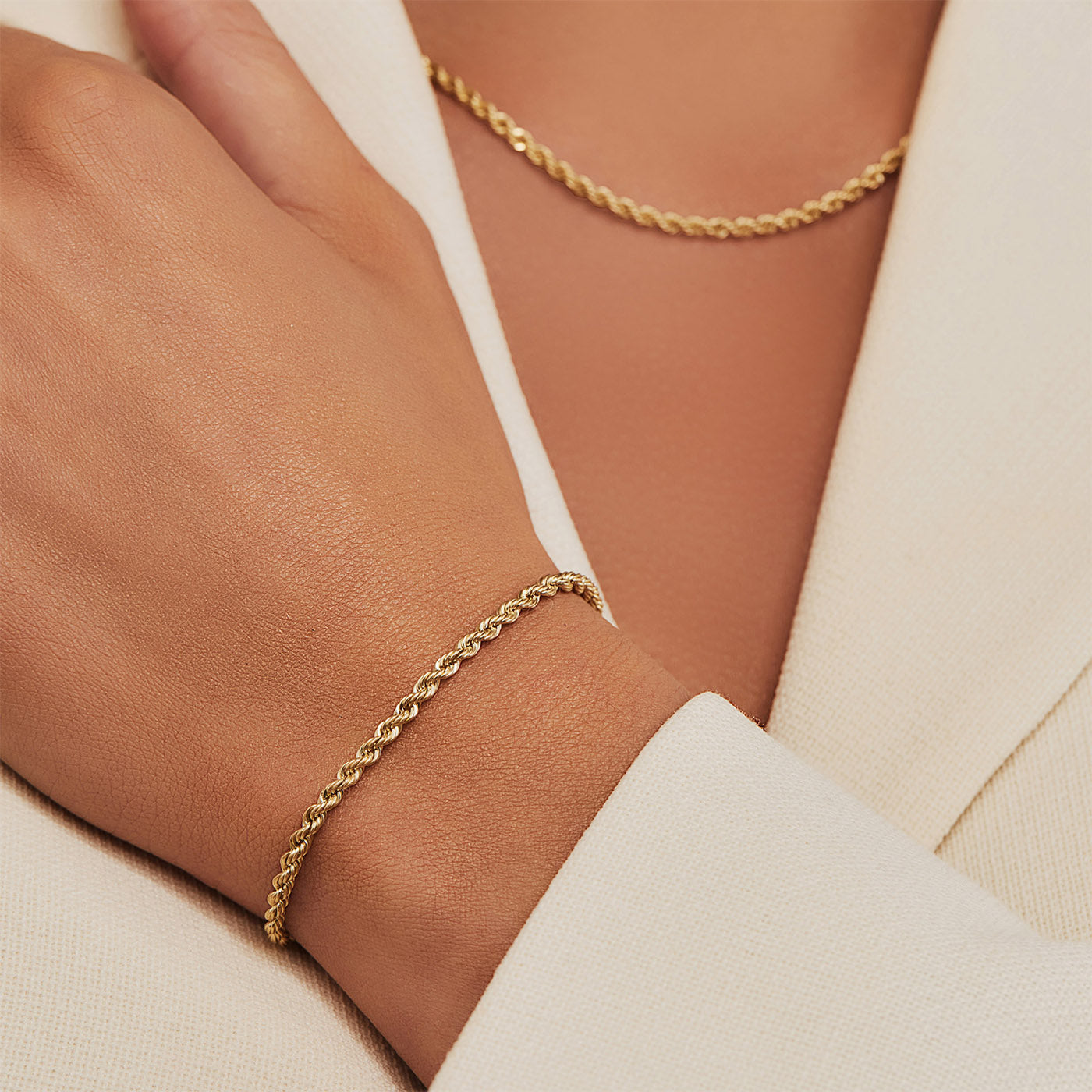Isabel Bernard Cadeau d'Isabel 14 Karaat Gouden Collier Met Armband Giftset IB90028