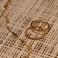 Violet Hamden Sisterhood Moonlit 925 Sterling Zilveren Goudkleurige Ring VH13028G-50 (Maat: 50)