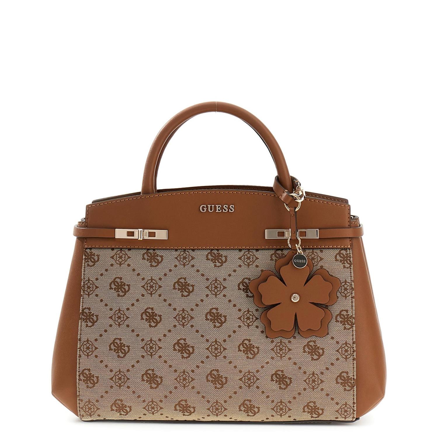 Guess Melinda Latte Logo Tri Comp Handbag HWJP99-2060-LTL