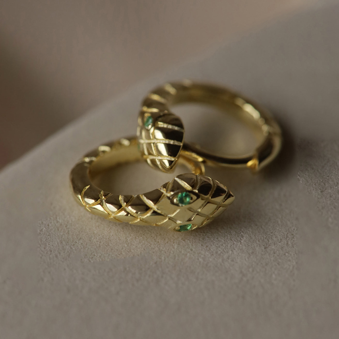 Karma 14 karat gold plated Hoop Earrings H119GP