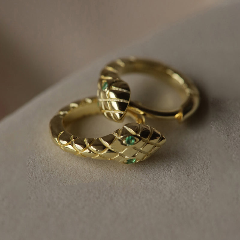 Karma Femmes Créoles Plaqué or 14 carats H119GP-zoom-