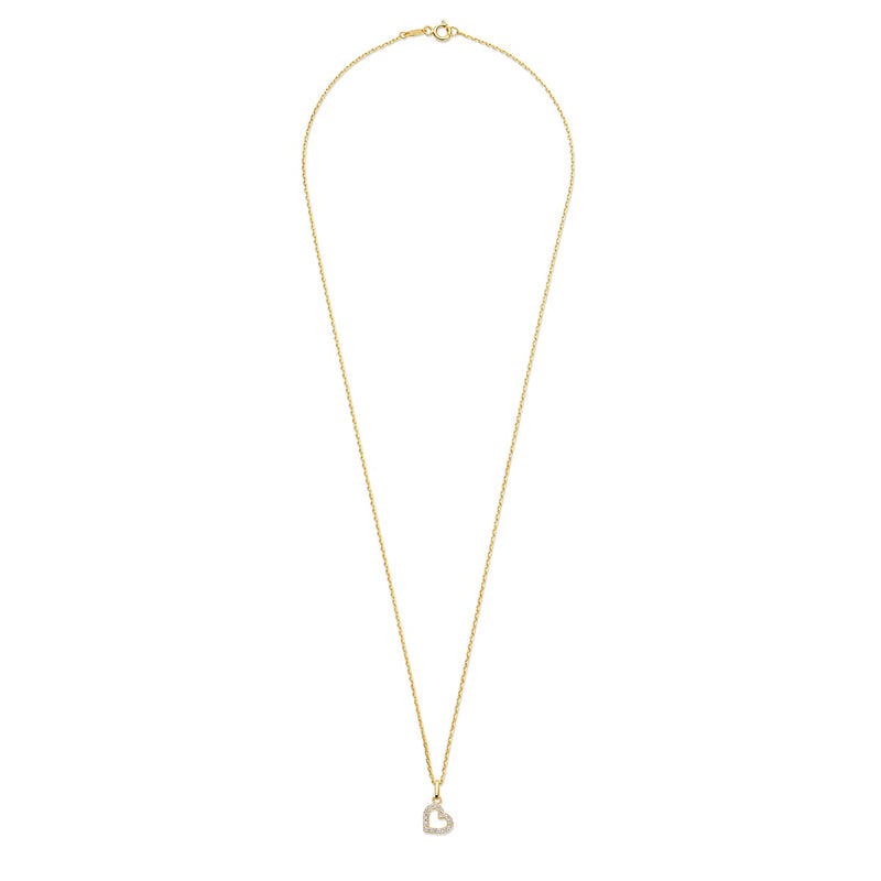 Beloro Jewels Monte Napoleone Collier Monte Napoleone Valentina 9 carats avec zircone BO340046-zoom-