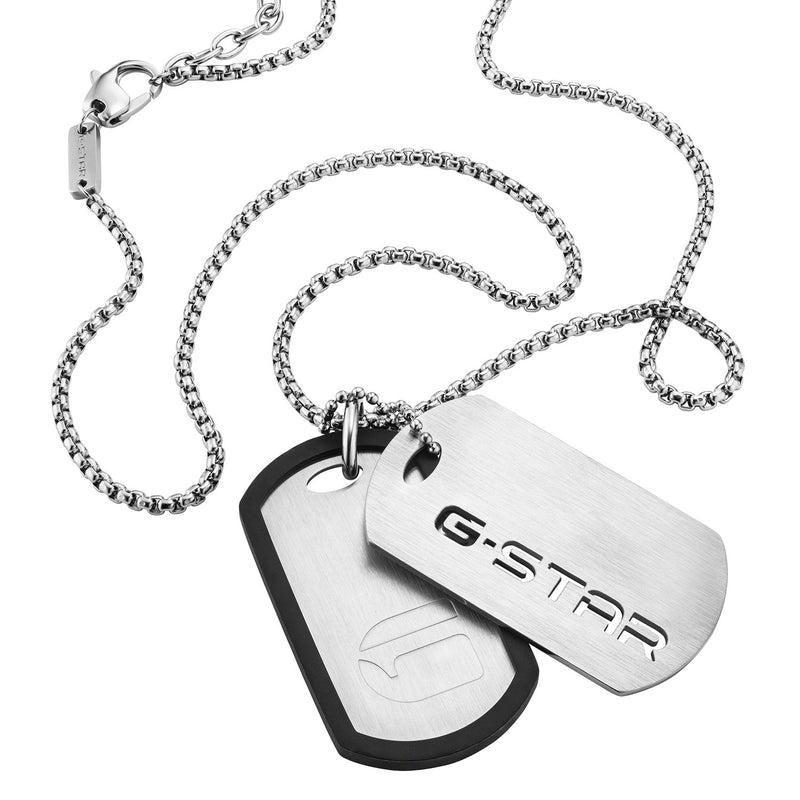 G-STAR D-Tag Collier argenté Box Chain GSJ.102.01-zoom-
