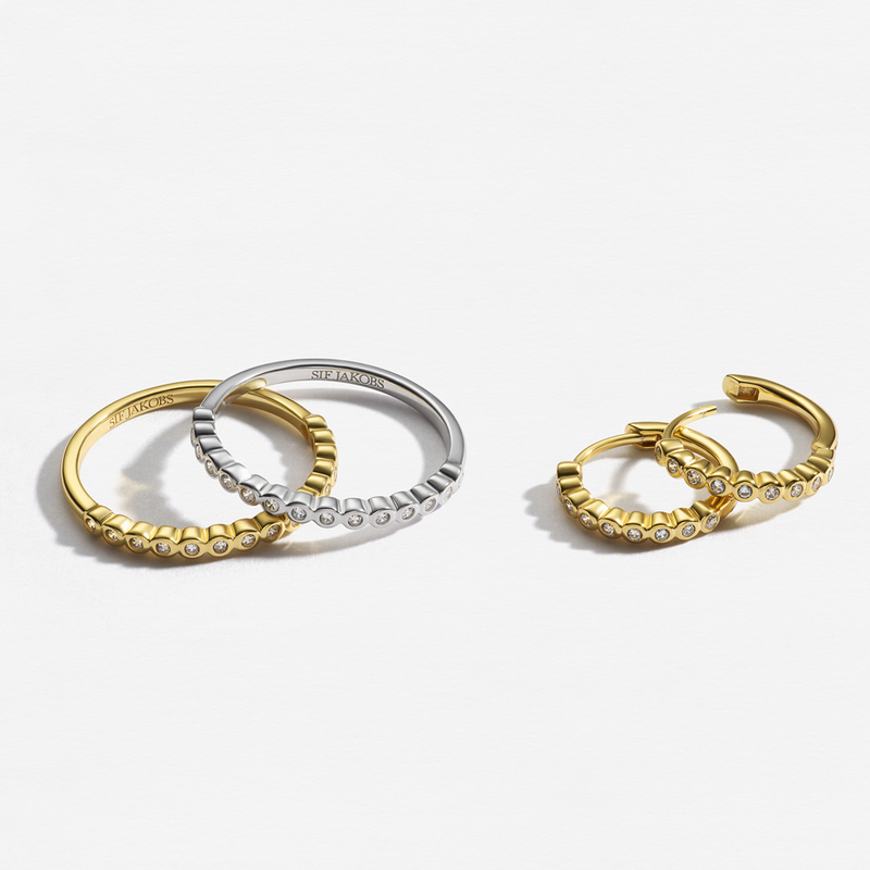 Sif Jakobs Gold Plated Sarzana Ring SJ-R2750-CZ-YG-50-zoom-