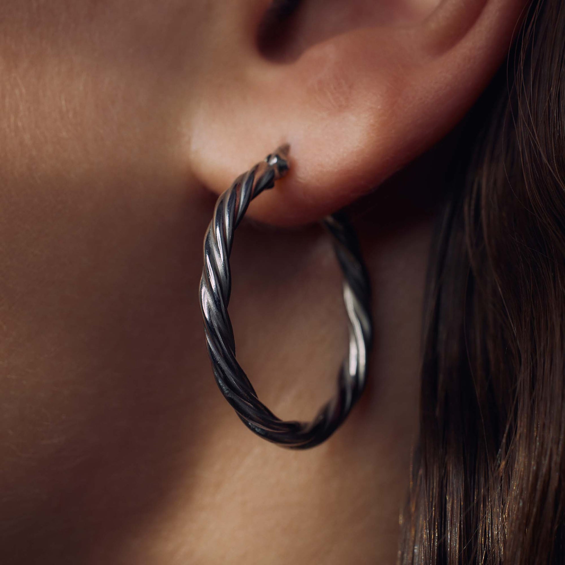 Parte Di Me Bibbiena Poppi Viviana 925 Sterling Silver Hoop Earrings PDM36182