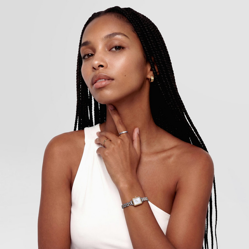 Daniel Wellington Quadro Mini Arch 3-Link Bicolore Montre Femme DW00100925-zoom-