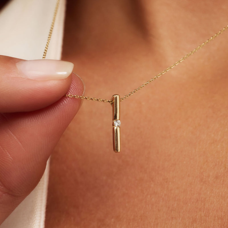 Isabel Bernard De la Paix Collier De la Paix Flavie en or 14 carats avec diamant 0,03 carat IBD350027-zoom-