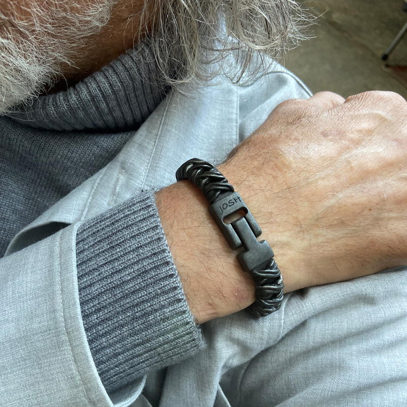 Josh Black Alloy Bracelet 03441VB/NCLR/LME-zoom-