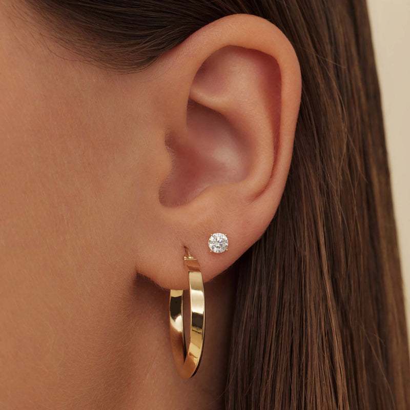 Isabel Bernard Rivoli Femmes Créoles Or 14 carats IB360187-zoom-