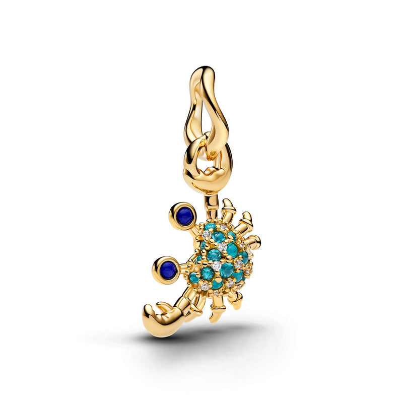 Pandora Moments Charm Pendant Crabe Plaqué Or 764684C01-zoom-