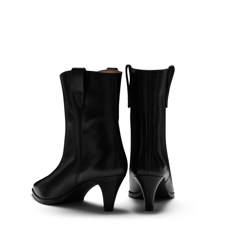 Isabel Bernard Bottes Louane en cuir de veau noir IB53009-001-37-zoom-