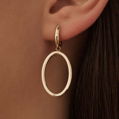 Isabel Bernard Aidee Annette 14 Carat Golden Schakel Drop earrings IB360236