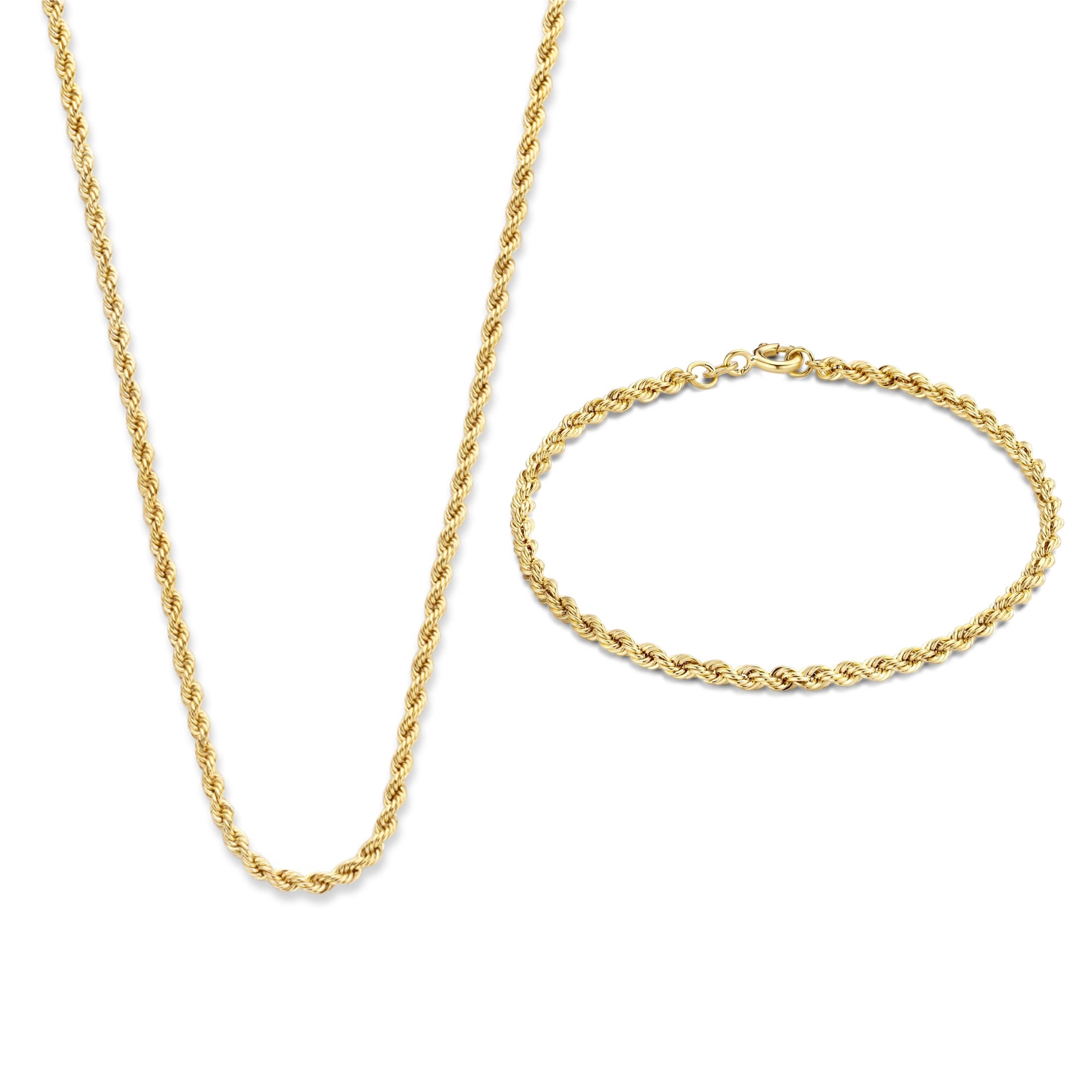 Isabel Bernard Cadeau d'Isabel 14 Karaat Gouden Collier Met Armband Giftset IB90028
