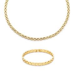 Parte Di Me Sorprendimi 925 Sterling Silver Gold Plated Necklace and Bracelet Giftset PDM90078
