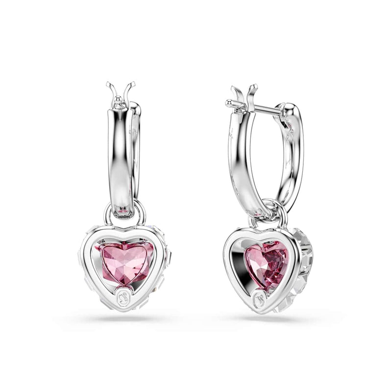 Swarovski Boucles d'oreilles Chroma argentées avec accents roses 5757814-zoom-