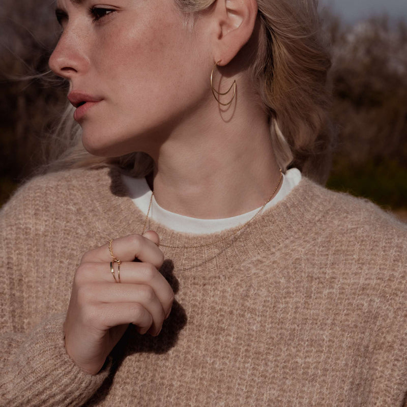 Violet Hamden Sisterhood Stone 925 Sterling Zilveren Goudkleurige Ring VH13027G-50 (Maat: 50)-zoom-