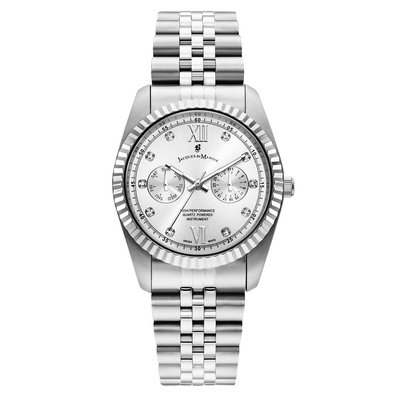 Jacques du Manoir Inspiration Multifunction Montre Unisexe en Acier Argenté JWN06101-zoom-