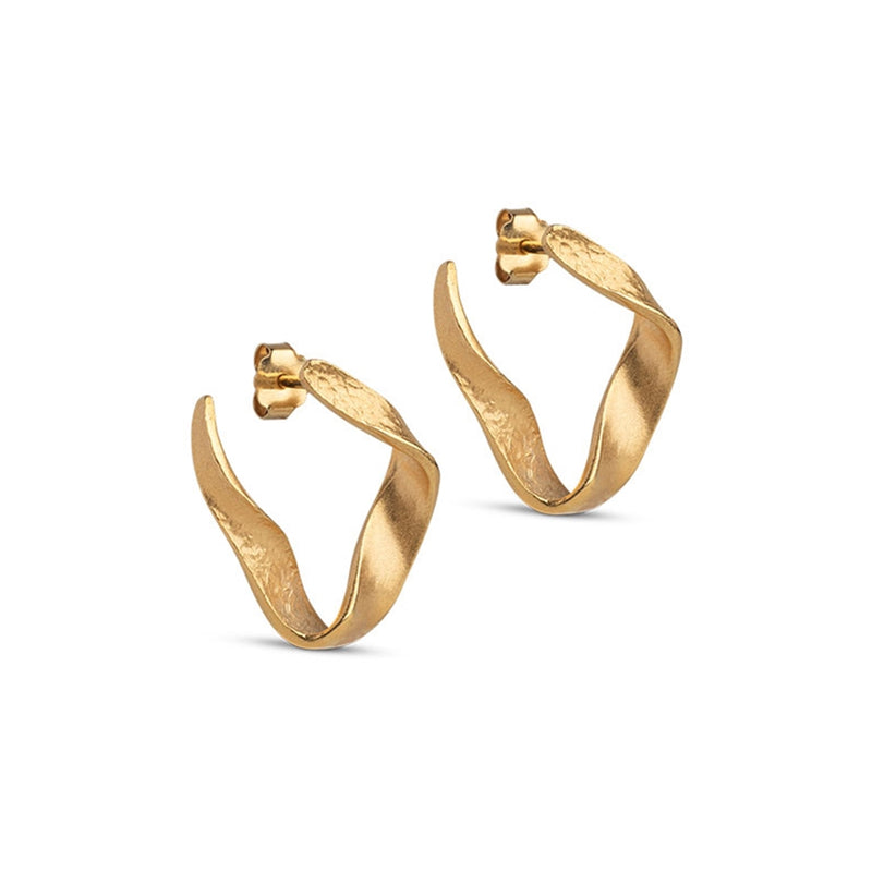 ENAMEL Copenhagen Boucles d'oreilles Plaqué or 18 carats E344GM-zoom-