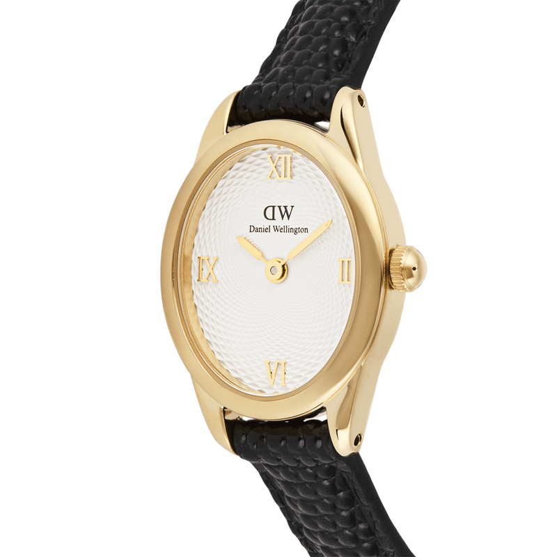 Daniel Wellington Ophelia Mini Black Lizard Doré Montre Femme DW00100890-zoom-