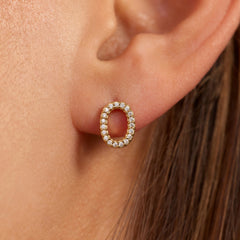 Parte Di Me Bibbiena Poppi Clara 925 Sterling Silver Gold Plated Ear Studs PDM36196