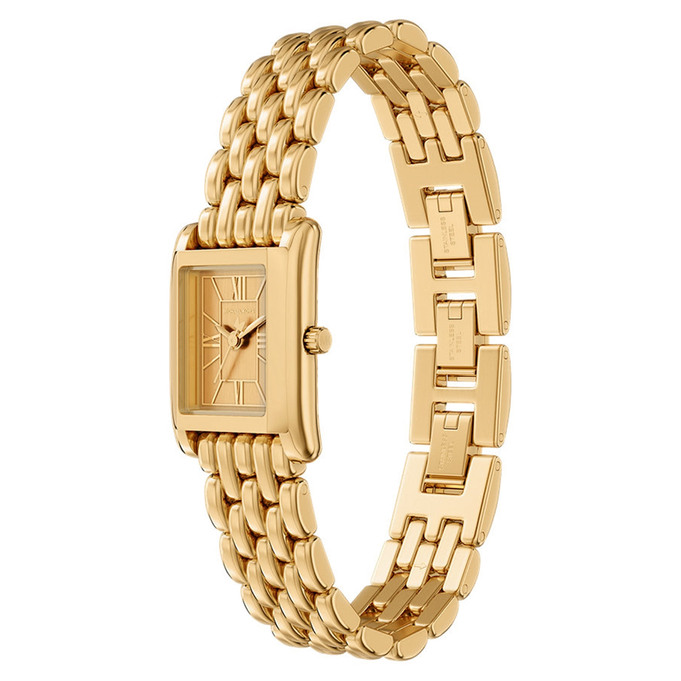 Michael Kors Essex Rectangular Gold Dial Watch MK4997