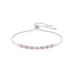 Swarovski Matrix Tennis Silver-Tone Bracelet with Pink Accents 5763042