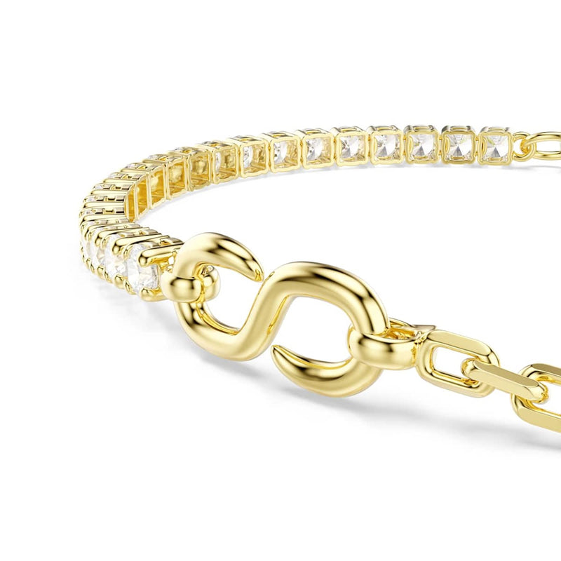Swarovski Bracelet de tennis Matrix à maillons dorés 5753925-zoom-