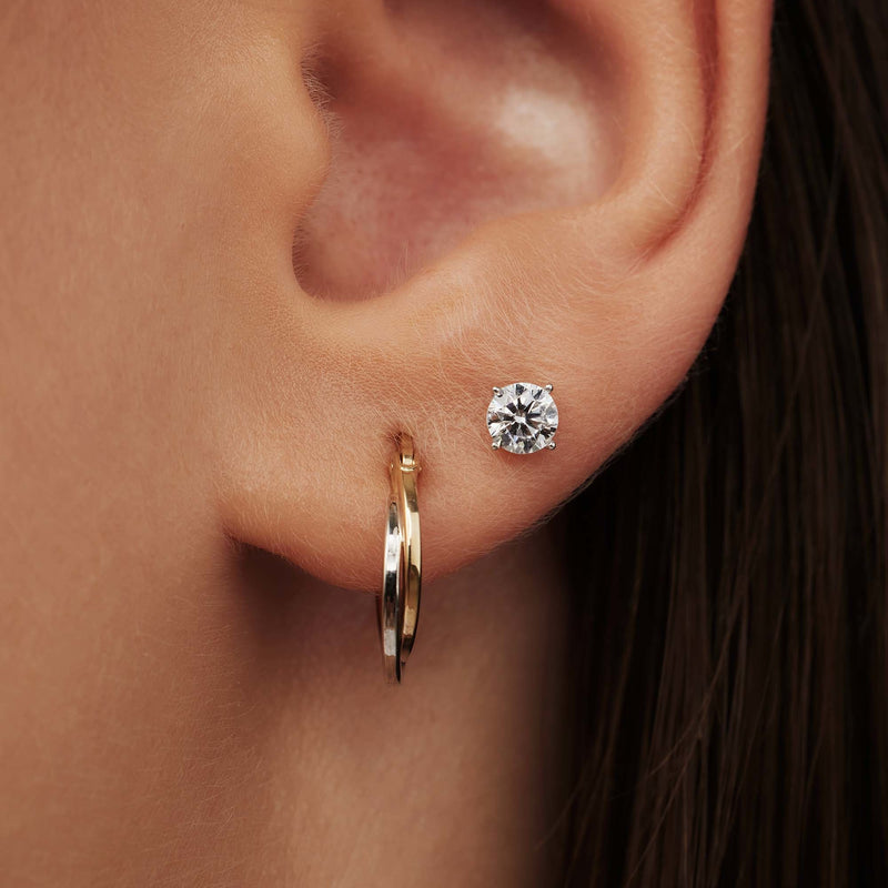 Isabel Bernard Saint Germain Boucles d'oreilles Or blanc 14 carats IB360205-zoom-