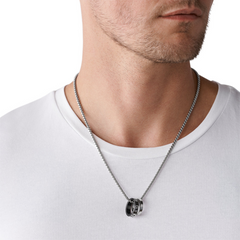 Diesel Double Pendant Stainless Steel Necklace DX1168040