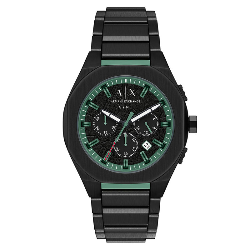 Armani Exchange Sync Round Black Dial Watch AX4294-zoom-