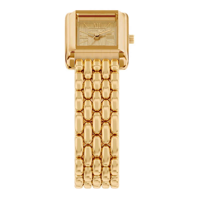 Michael Kors Essex Rectangular Gold Dial Watch MK4997-zoom-