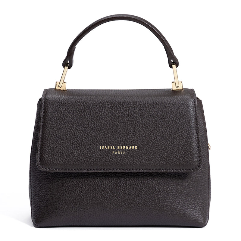 Isabel Bernard Sac à main Heline en cuir de veau marron IB21130-zoom-