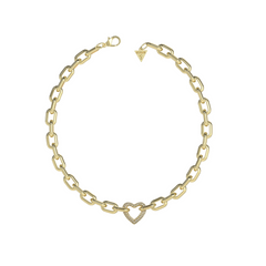 Guess Beloved Gold Necklace JUBN05015JWYGT-U
