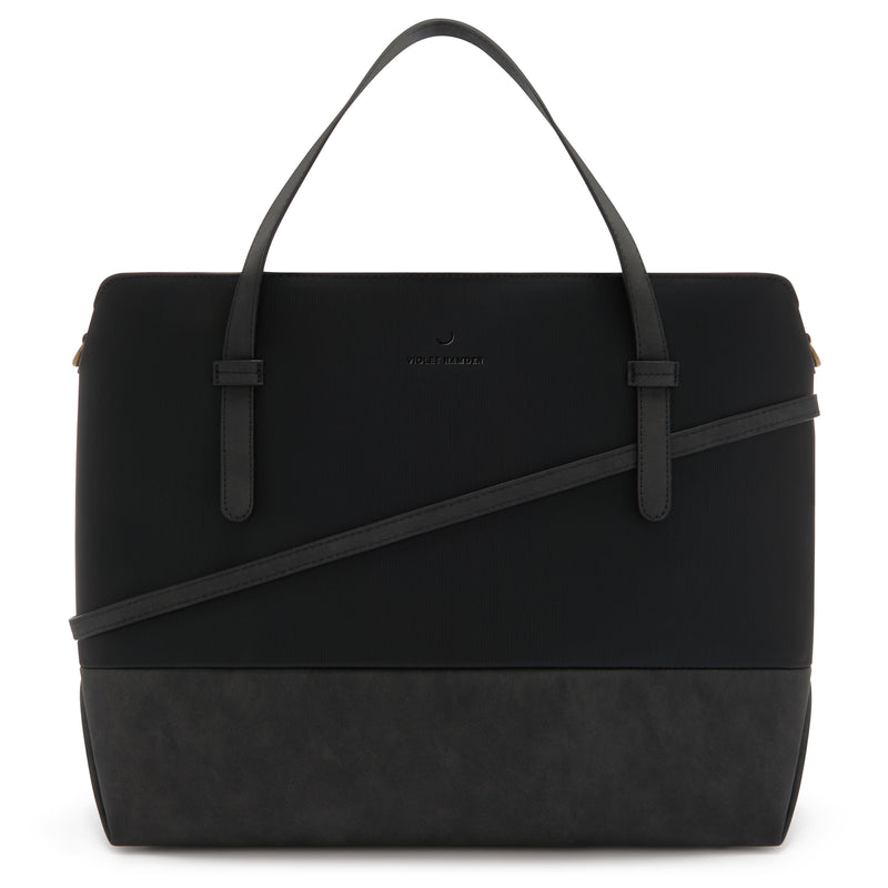 Violet Hamden Essential Bag Sac à Épaule Noir avec Compartiment pour Ordinateur Portable 13 pouces VH25034-zoom-