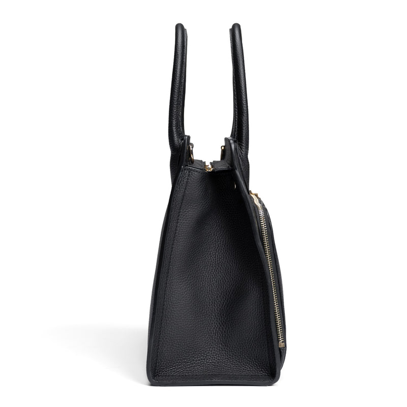 Isabel Bernard Honoré Nadine noir sac à main en cuir de veau avec compartiment pour ordinateur portable 13 pouces IB25110-001-13-zoom-