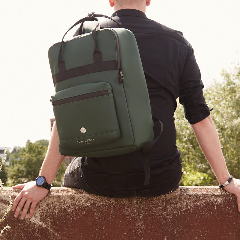 Sem Lewis Southern Hampstead Hommes Sac à Dos Vert SL240009-zoom-