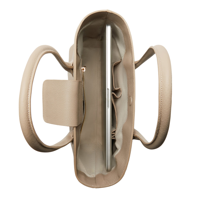 Isabel Bernard Honoré Femmes Cabas Taupe IB25023-zoom-