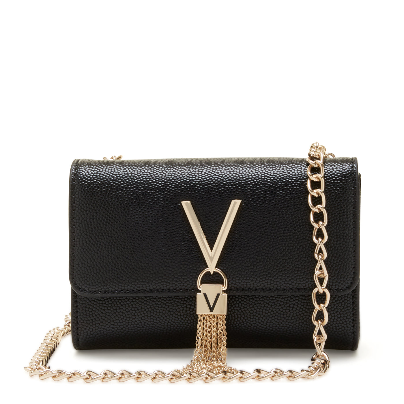 Valentino Bags Divina Black Crossbody Bag VBS1R403GNERO/GOLD